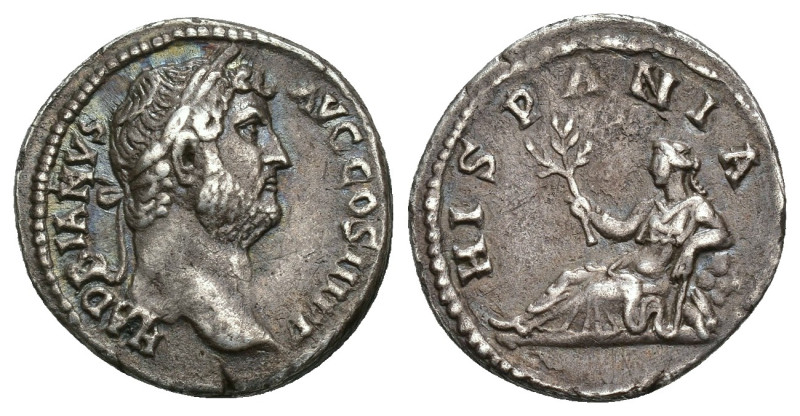 IMPERIO ROMANO. ADRIANO. Denario. Roma (130-133). A/ Cabeza laureada a der.; HAD...