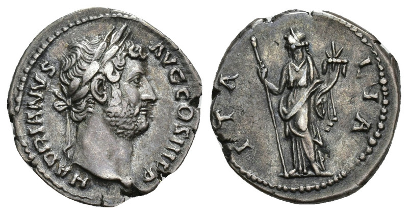 IMPERIO ROMANO. ADRIANO. Denario. Roma (130-133). A/ Cabeza a der.; HADRIANVS AV...