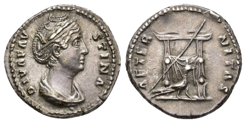 IMPERIO ROMANO. FAUSTINA LA MAYOR (bajo Antonino Pío). Denario. Roma (141). A/ B...
