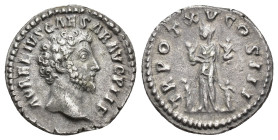 IMPERIO ROMANO. MARCO AURELIO. Denario. Roma (160-161). A/ Cabeza a der.; AVRELIVS CAESAR AVG PII F. R/ Pietas con dos niños en brazos y dos a sus pie...