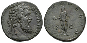 IMPERIO ROMANO. DIDIO JULIANO. Sestercio. Roma (193). A/ Cabeza laureada a der.; (IMP CAES M DID SEV)ER IVLIAN AVG. R/ Juliano a der. con globo y roll...