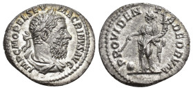 IMPERIO ROMANO. MACRINO. Denario. Roma (217-218). A/ Cabeza laureada y drapeada a der.; IMP CM OPEL SEV MACRINVS AVG. R/ Providentia a izq. con cetro ...