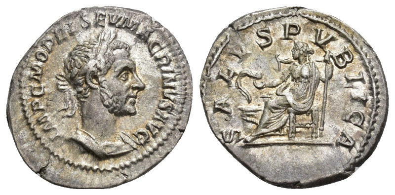IMPERIO ROMANO. MACRINO. Denario. Roma (217-218). A/ Busto laureado y acorazado ...