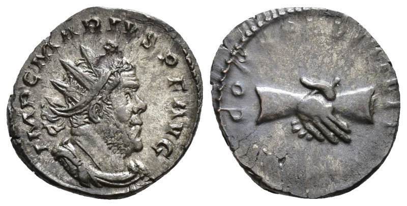 IMPERIO ROMANO. MARIO. Antoniniano. Colonia (269). A/ Busto radiado y acorazado ...