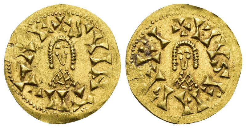 REINO VISIGODO. SUINTHILA. Tremissis. Eliberri . AU 1,41 g. 20,4 mm. CNV-288.8. ...