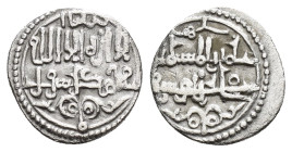 ACUÑACIONES HISPANO-ÁRABES. ALMORÁVIDES. Ali b. Yusuf. Quirate. S.C/S.F. AR 0,86 g. 12 mm. V-1694; B-Cb21 var. MBC. Rarísima.
