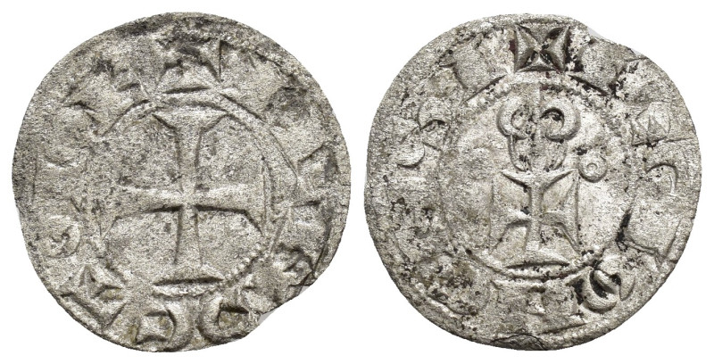 REINOS DE CASTILLA Y LEÓN. Alfonso VII. Dinero. León . A/ Cruz/)CTOLETIL.N. R/ C...