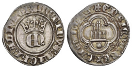 REINOS DE CASTILLA Y LEÓN. Enrique II. 1/2 real. Coruña . A/ DOMINVS MICHI ADIVTOR. R/ ENRICVS REX CASTELLE. AR 1,66 g. 20,1 mm. III-409; BMM-562. MBC...