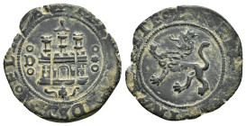 REYES CATÓLICOS. 2 maravedís. Cuenca. A/ D-estrella. CU 4,2 g. 23 mm. AC-no; R. Sebastián-426. MBC.