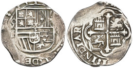 FELIPE II. 8 reales. S/F. México. F. AR 27,49 g. 36,6 mm. AC-664. Vanos. MBC.