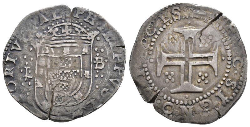 FELIPE III (II de Portugal). Tostao. Lisboa. AR 7,94 g. 31,4 mm. Go-F2-17.08. Do...