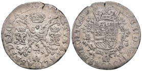 ISABEL Y ALBERTO. Patagón. 1611/1615. Brujas. AR 27,96 g. 41,9 mm. Vanhoudt-619.BG. Cospel ligeramente abierto. MBC+/MBC.