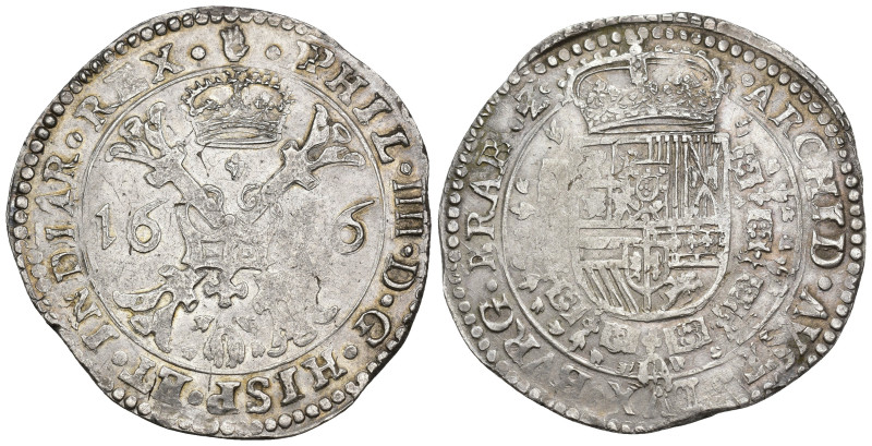 FELIPE IV. Patagón. 1656. Amberes. AR 27,99 g. 44,7 mm. Vanhoudt-645.AN. Vanos. ...