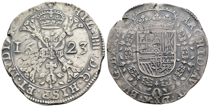 FELIPE IV. Patagón. 1623. Bruselas. AR 28,06 g. 42 mm. Vanhoudt-645.BR. Ligera p...