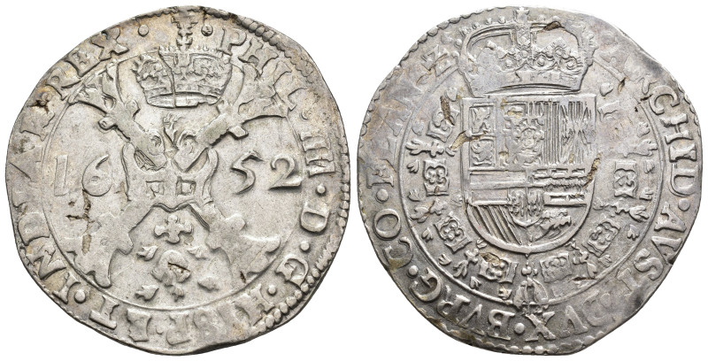 FELIPE IV. Patagón. 1652. Brujas. AR 27,9 g. 42,9 mm. Vanhoudt-645.BG. Ligera pl...