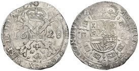 FELIPE IV. Patagón. 1628. Dôle. AR 27,79 g. 41,5 mm. Vanhoudt-645.DL. MBC+.