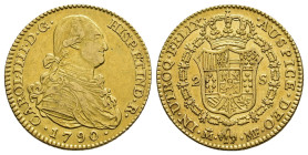 CARLOS IV. 2 escudos. 1790. Madrid. MF. AU 6,72 g. 21,6 mm. VI-1040. MBC+.