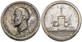 FERNANDO VII. Medalla. Wellington duque de Ciudad Rodrigo. Triunfo de Vitoria. 1813. AR 63,37 g. 46,3 mm. Vives-303 (var. peso). Pequeñas marcas. MBC+...