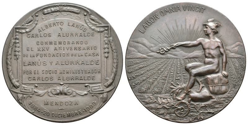 MONEDA EXTRANJERA. ARGENTINA. Medalla. XXV Aniversario de la Casa Lanús y Alurra...