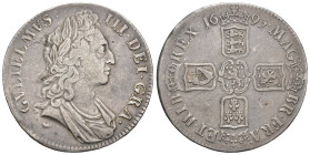 MONEDA EXTRANJERA. GRAN BRETAÑA. Guillermo III. Corona. 1695. AR 29,19 g. 40,2 mm. Pequeñas marcas. MBC. Escasa.