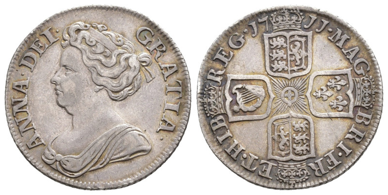 MONEDA EXTRANJERA. GRAN BRETAÑA. Ana. Shilling. 1711. Londres. AR 6,01 g. 25,5 m...