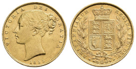 MONEDA EXTRANJERA. GRAN BRETAÑA. Victoria I. Soberano. 1855. WW incuso. AU 7,97 g. 22 mm. KM-736.1. MBC+/EBC-.