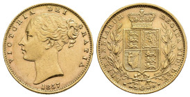 MONEDA EXTRANJERA. GRAN BRETAÑA. Victoria I. Soberano. 1857. AU 7,97 g. 22,1 mm. KM-736.1. MBC+/EBC-.