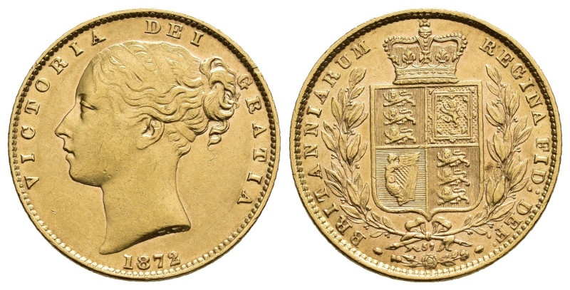 MONEDA EXTRANJERA. GRAN BRETAÑA. Victoria I. Soberano. 1872-37. AU 7,97 g. 22,1 ...