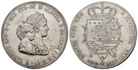 MONEDA EXTRANJERA. ITALIA Y ESTADOS ITALIANOS. TOSCANA. Carlos Luis y Maria Luisa. 10 liras. 1807. AR 39,1 g. 44 mm. C-49.2. MBC+/EBC.