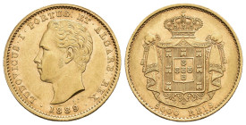 MONEDA EXTRANJERA. PORTUGAL. Luis I. 5000 reis. 1889. AU 8,83 g. 23,8 mm. KM-516. R.B.O. EBC+/EBC.
