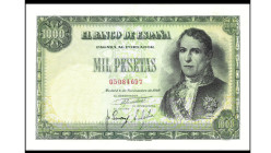BILLETES. BANCO DE ESPAÑA. 1000 pesetas. 4 de noviembre de 1949. Madrid. Sin serie. ED-D59. Doblado. EBC+.
