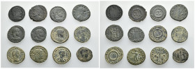IMPERIO ROMANO. Lote de 12 follis. BC+/MBC+.