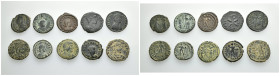 IMPERIO ROMANO. Lote de 10 follis, módulo grande. BC/MBC.