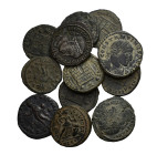 IMPERIO ROMANO. Lote de 12 follis. Módulo pequeño. BC/MBC+.