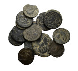 IMPERIO ROMANO. Lote de 15 follis. Módulos mediano y pequeño. RC/MBC.