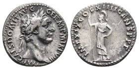 IMPERIO ROMANO. DOMICIANO. Denario. Roma (88-89 d.C.). A/ Cabeza laureada a der.; IMP CAES DOMIT AVG GERM P M TR P VIII. R/ Minerva a der.; IMP XIX CO...