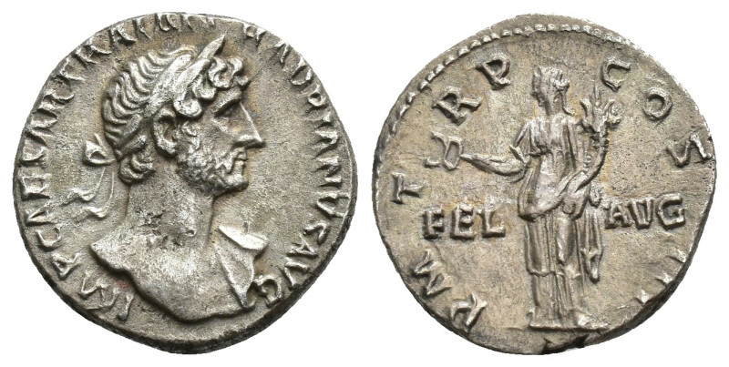IMPERIO ROMANO. ADRIANO. Denario. Roma (119-120). A/ Busto laureado y drapeado a...