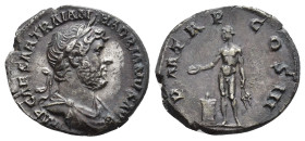 IMPERIO ROMANO. ADRIANO. Denario. Roma (120-121). A/ Busto laureado, drapeado y acorazado a der.; IMP CAESAR TRAIAN HADRIANVS AVG. R/ Bonus Eventus co...