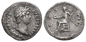 IMPERIO ROMANO. ADRIANO. Denario. Roma (128-129). A/ Cabeza laureada a der.; HADRIANVS AVGVSTVS P P. R/ Victoria sentada a izq.; COS III. AR 3,35 g. 1...