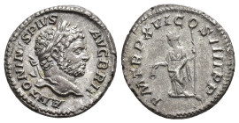 IMPERIO ROMANO. CARACALLA. Denario. Roma (213). A/ Cabeza laureada a der.; ANTONINVS PIVS AVG BRIT. R/ Libertas a izq.; P M TR P XVI COS IIII P P. AR ...