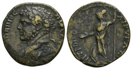 IMPERIO ROMANO. CARACALLA. AE. Ancyra (Galatia). A/ Busto laureado y acorazado a der. R/ Atenea a izq. con pátera y cetro. AE 13,19 g. 27,7 mm. Fina g...