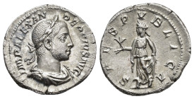 IMPERIO ROMANO. ALEJANDRO SEVERO. Denario. Roma (231-235). A/ Busto laureado, drapeado y acorazado a der.; IMP ALEXANDER PIVS AVG. R/ Spes a izq.; SPE...
