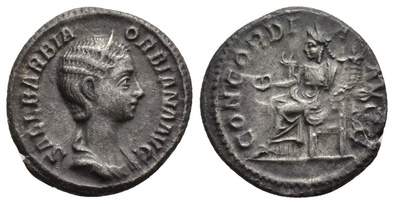 IMPERIO ROMANO. ORBIANA. Denario. Roma (225-227). A/ Busto diademado y drapeado ...