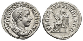 IMPERIO ROMANO. GORDIANO III. Denario. Roma (241). A/ Busto laureado y drapeado a der.; IMP GORDIANVS PIVS FEL AVG. R/ Securitas sentada a izq.; SECVR...