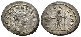 IMPERIO ROMANO. GALIENO. Antoniniano. Asia (267). A/ Busto radiado y drapeado a der.; GALLIENVS AVG. R/ Júpiter a izq. con cetro, haz de rayos y águil...