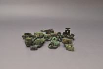 ARQUEOLOGÍA. ROMA. Lote de 19 anillos-llave (ss. I-IV d.C.). Bronce. Longitud de 2,2 a 5 cm.