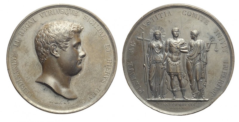 Salita al trono 1830

Regno delle due Sicilie - Ferdinando II, medaglia a rico...
