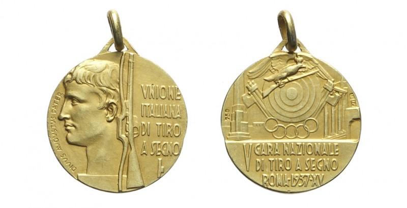 Tiro a Segno

Medaglia premio V gara nazionale di tiro a segno Roma 1937, Au, ...