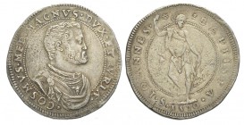 Firenze Piastra 1570

Firenze, Cosimo I Dè Medici, Piastra 1570, RRRR Ag mm 41 g 32,27, millesimo rarissimo, buon BB