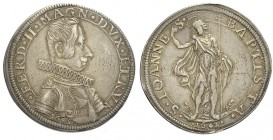 Firenze Piastra 1645/1642

Firenze, Ferdinando II Dè Medici, Piastra 1645/1642, RRR Ag mm 44,2 g 32,58, bella patina, bel BB